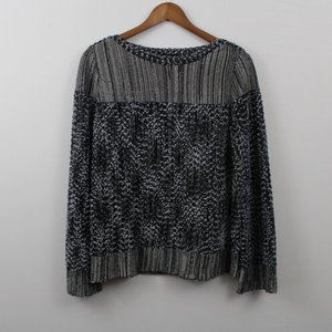 Barcelona Black & Gray Long Sleeve Sweater